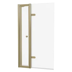 Burlington Classique Hinged Inline Bath Screen 850 Gold