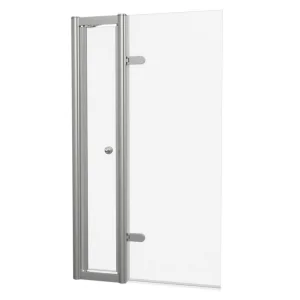Burlington Classique Hinged Single Bath Screen 850 Brushed Nickel