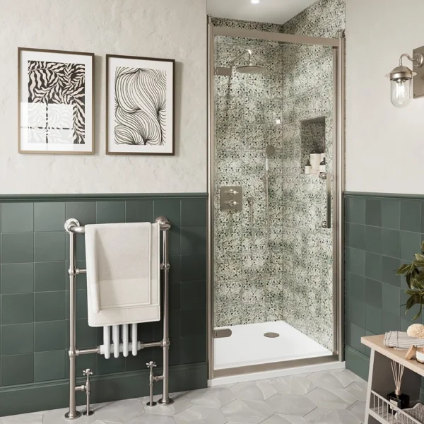 Burlington Classique Hinged Door 1000 Brushed Nickel