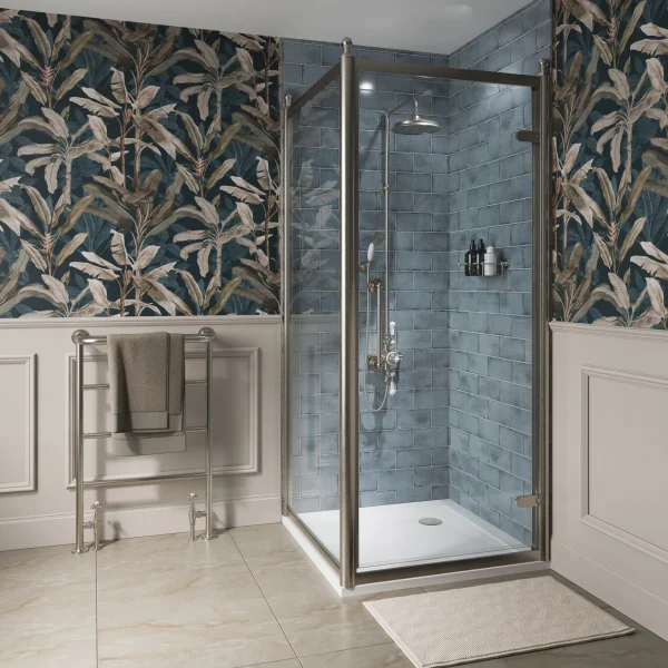 Burlington Classique Hinged Door 800 Brushed Nickel