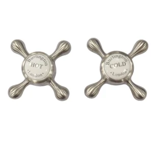 Burlington Claremont Tap Handles (pair) Brushed Nickel