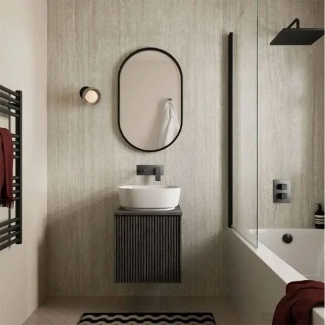 Burlington Calacatta Verde Laminate Wall Panel 1200 X 2440mm Square Edge detail view - Image 1