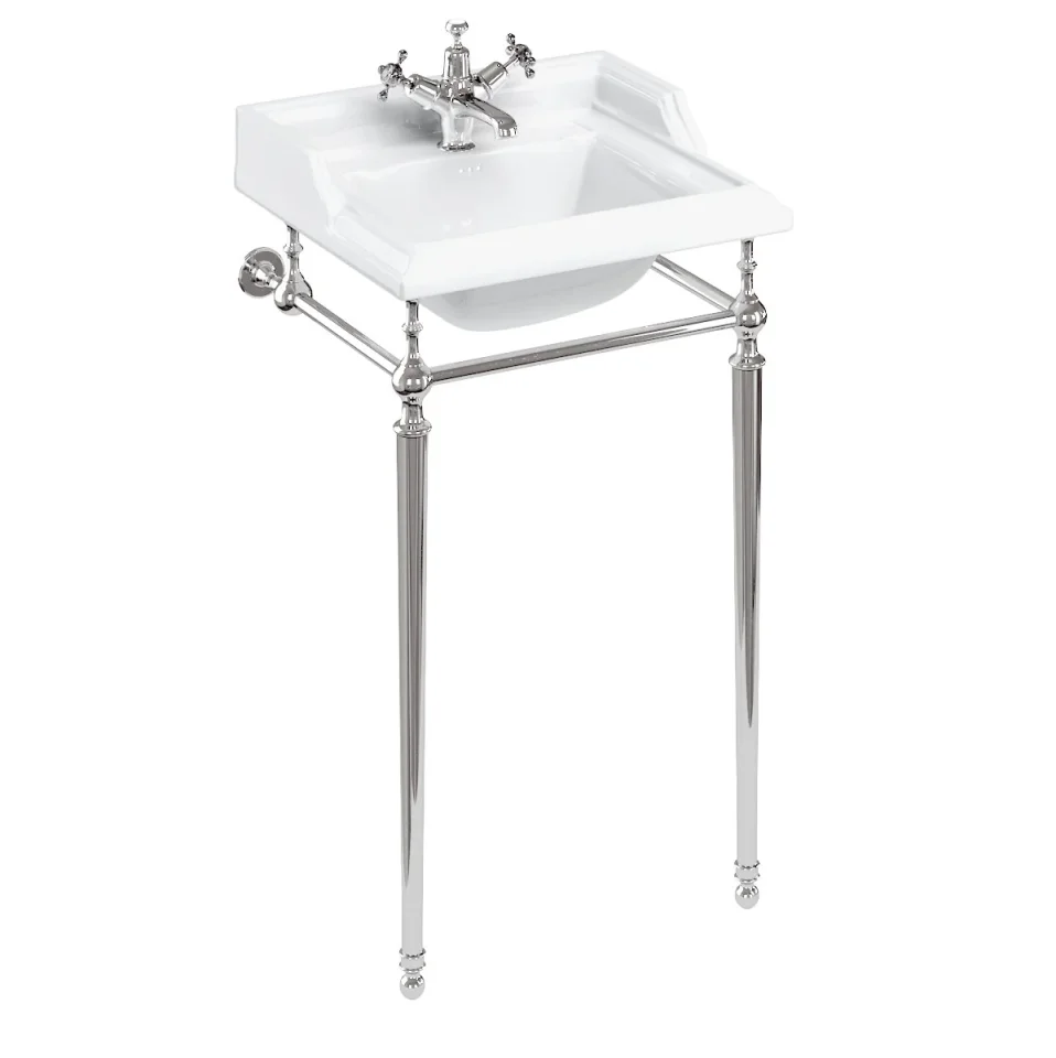 Burlington Basin Stand For 510 Square Basin Chrome detail view - Image 1