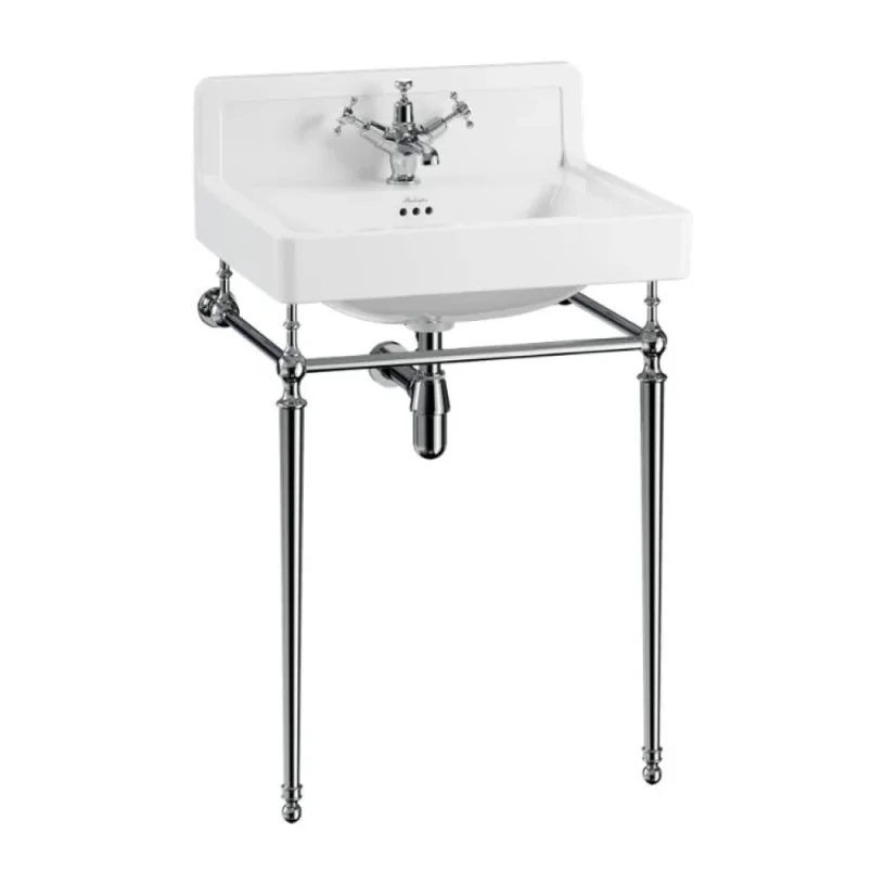 Burlington Basin Stand For 610 Square Basin Chrome detail view - Image 1