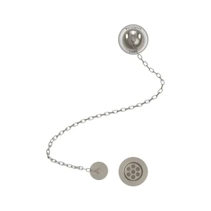 Burlington Bath Overflow, Plug & Chain Brushed Nickel