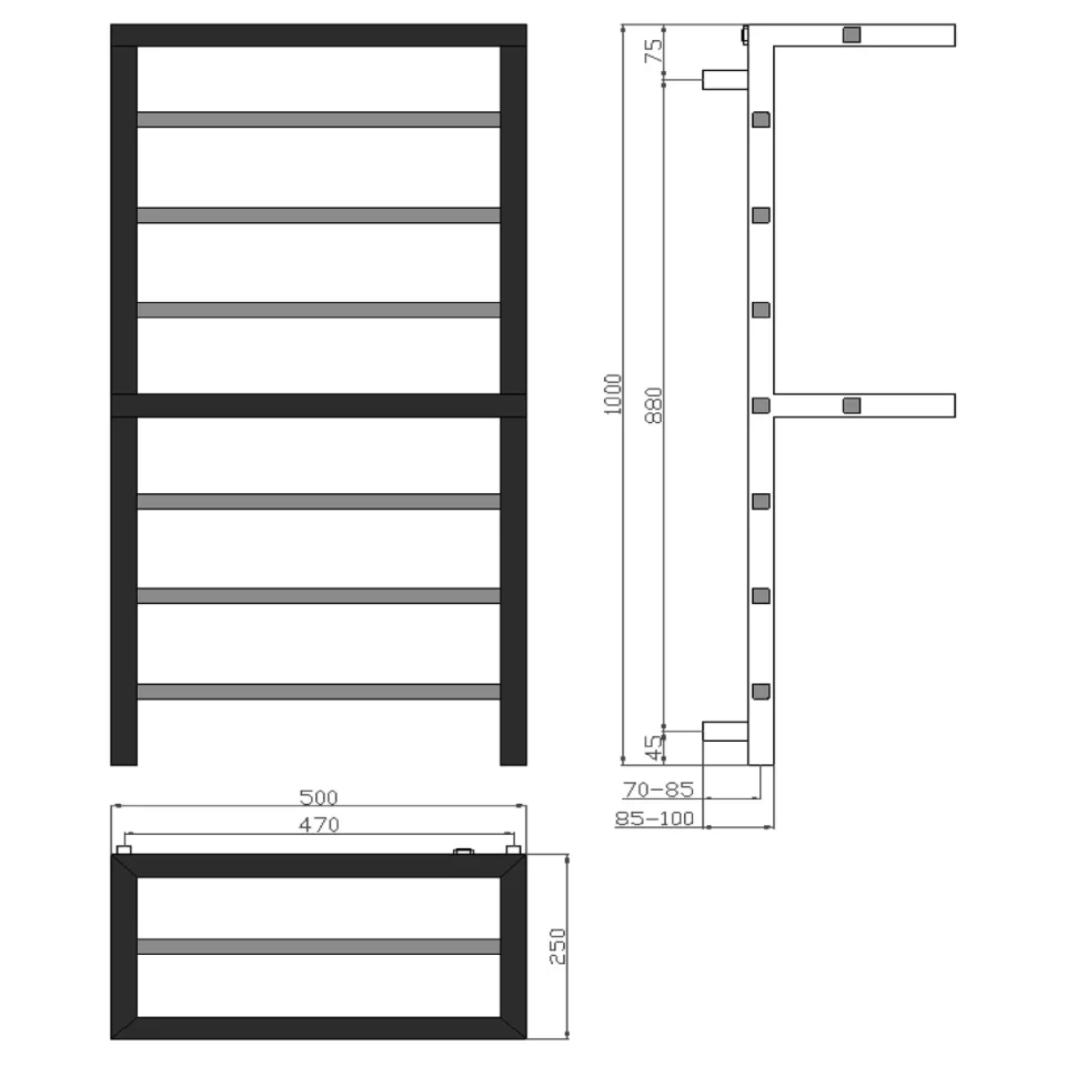 Reina Elvina 2 1000 X 500 Chrome Designer Radiator detail view - Image 3