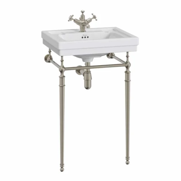 Burlington 56cm/58cm Basin Wash Stand Brushed Nickel