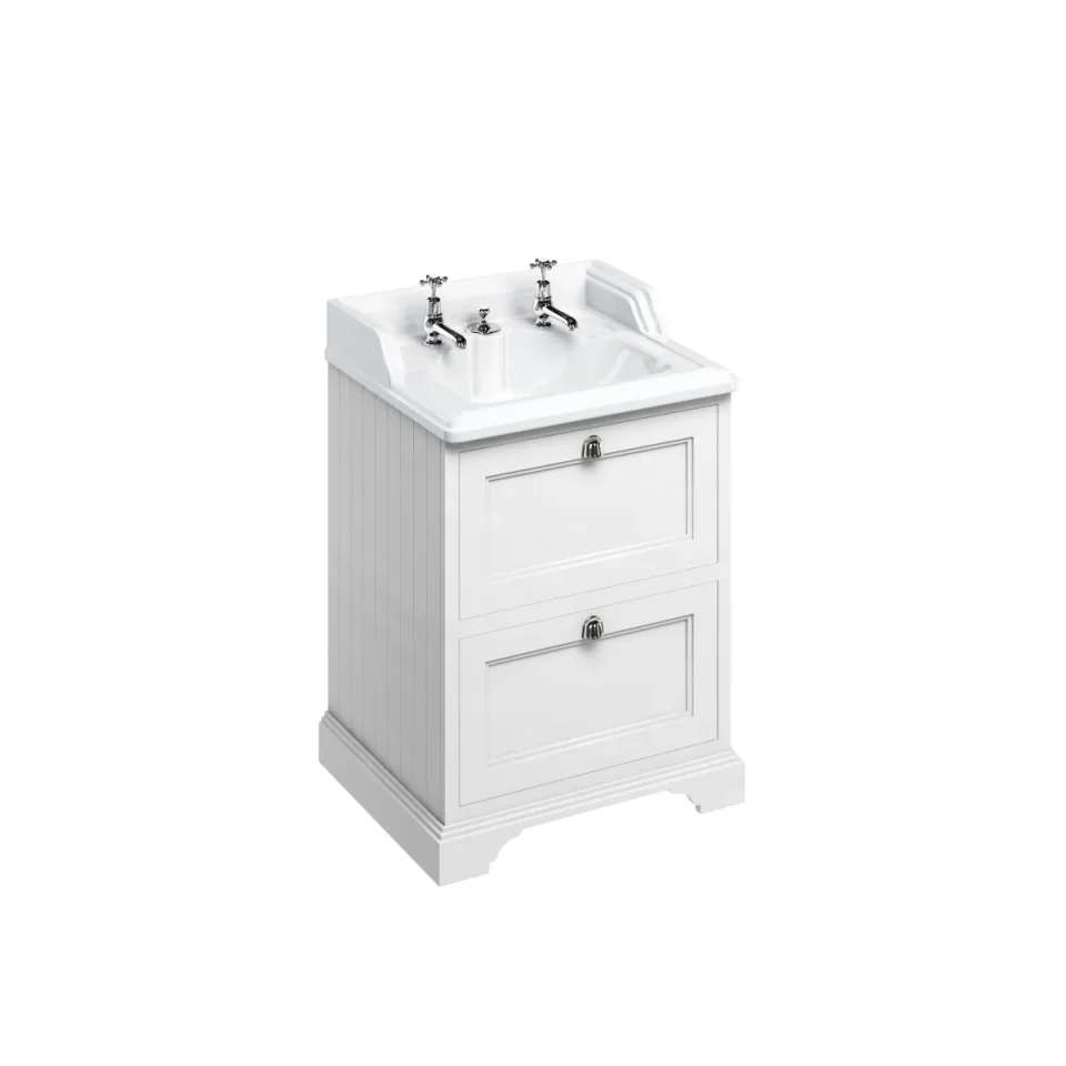 Burlington 600 Freestanding Basin unit with drawers detail view - Image 1