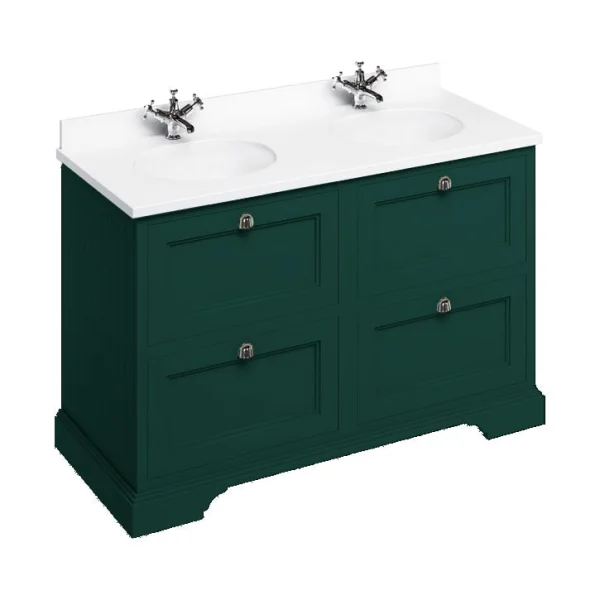 Burlington 1300 Freestanding Vanity Unit Matt Green