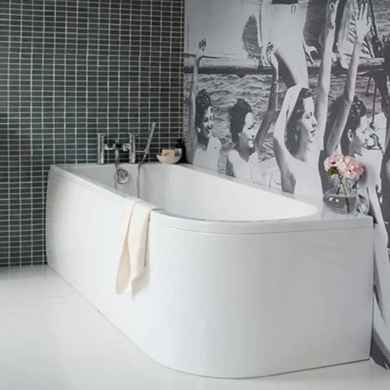 Britton Viride 1700 X 750mm Left Hand Offset Bath detail view - Image 2