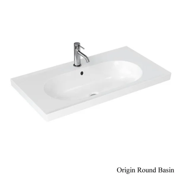 Britton Shoredtich Origin 650mm Basin 1 Tap Hole White