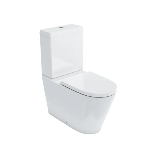 Britton Sphere Rimless Close Coupled Wc & Seat Gloss White