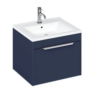 Britton Shoreditch Single Drawer Unit 550mm Matt Blue