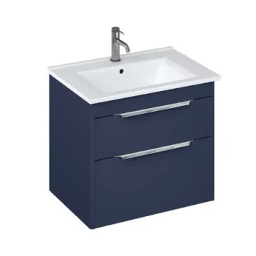 Britton Shoreditch Double Drawer Unit 650mm Matt Blue