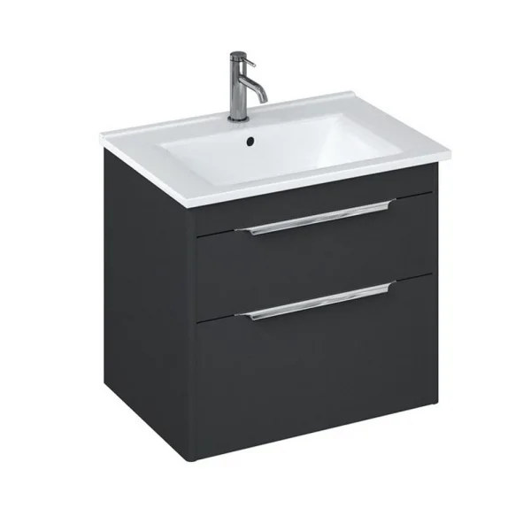 Britton Shoreditch Double Drawer Unit 650mm Matt Grey