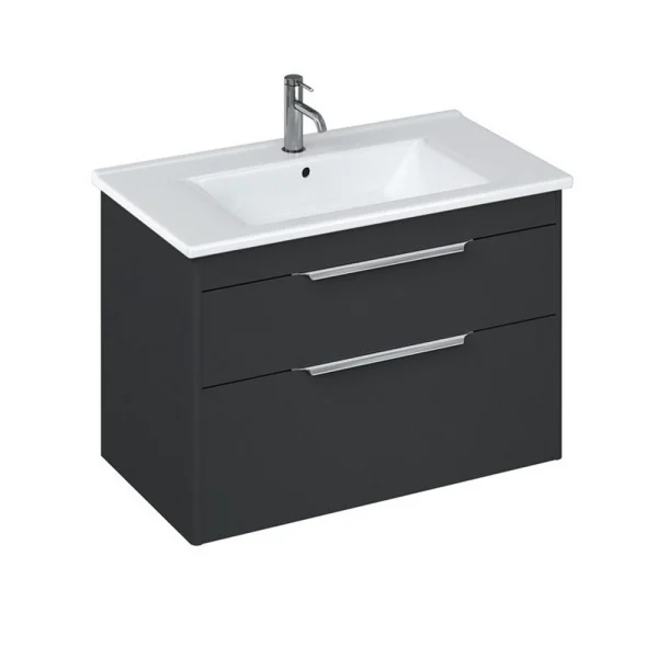 Britton Shoreditch Double Drawer Unit 850mm Matt Grey