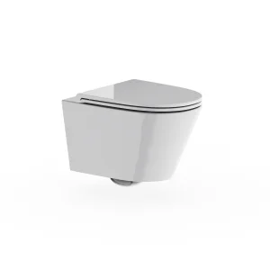 Britton Round Wall Hung Pan Rimless Inc Seat And Fixings