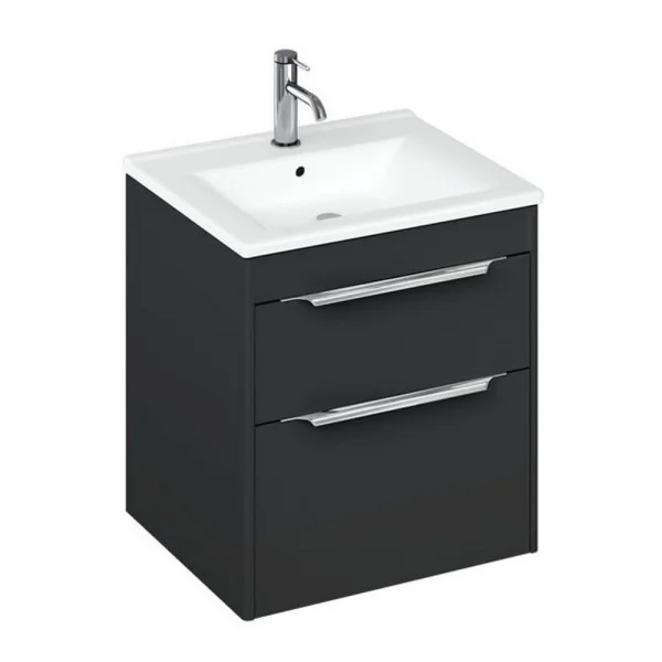 Britton Shoreditch Double Drawer Unit 550mm Matt Grey