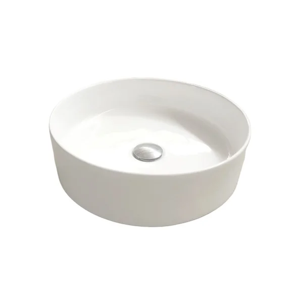 Britton Round Countertop Basin 400mm 0th Gloss White