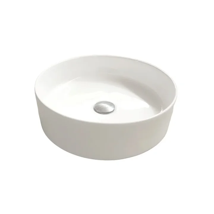 Britton Round Countertop Basin 400mm 0th Gloss White detail view - Image 1