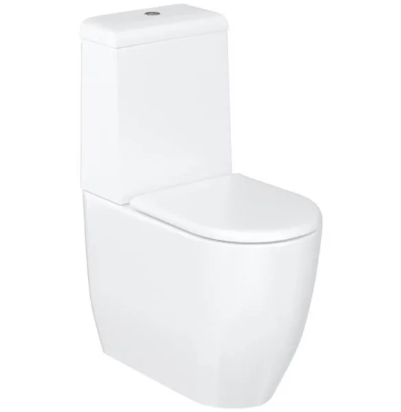 Britton Milan Rimless Close Coupled Wc & Seat Gloss White