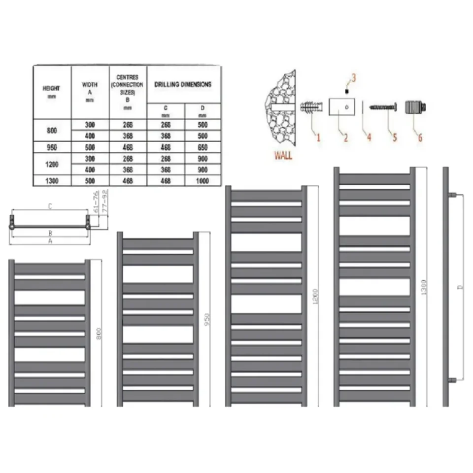 Reina Carpi 400 X 1200 Chrome Towel Radiator - Image 2