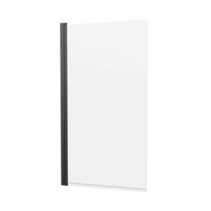Britton Hoxton 6 Hinged Bath Screen 800 Matt Black