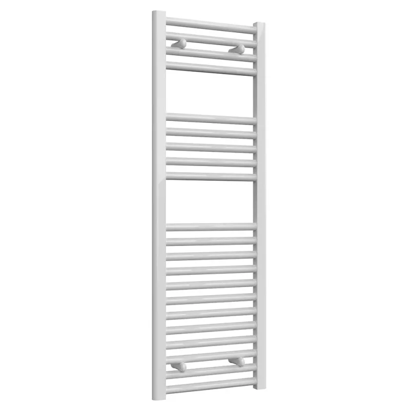 Reina Diva 400 X 1200 Towel Radiator White Flat detail view - Image 3