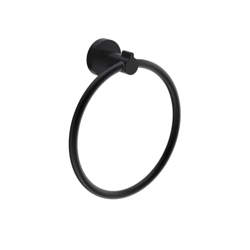 Britton Hoxton 2.0 Towel Ring Matt Black detail view - Image 1