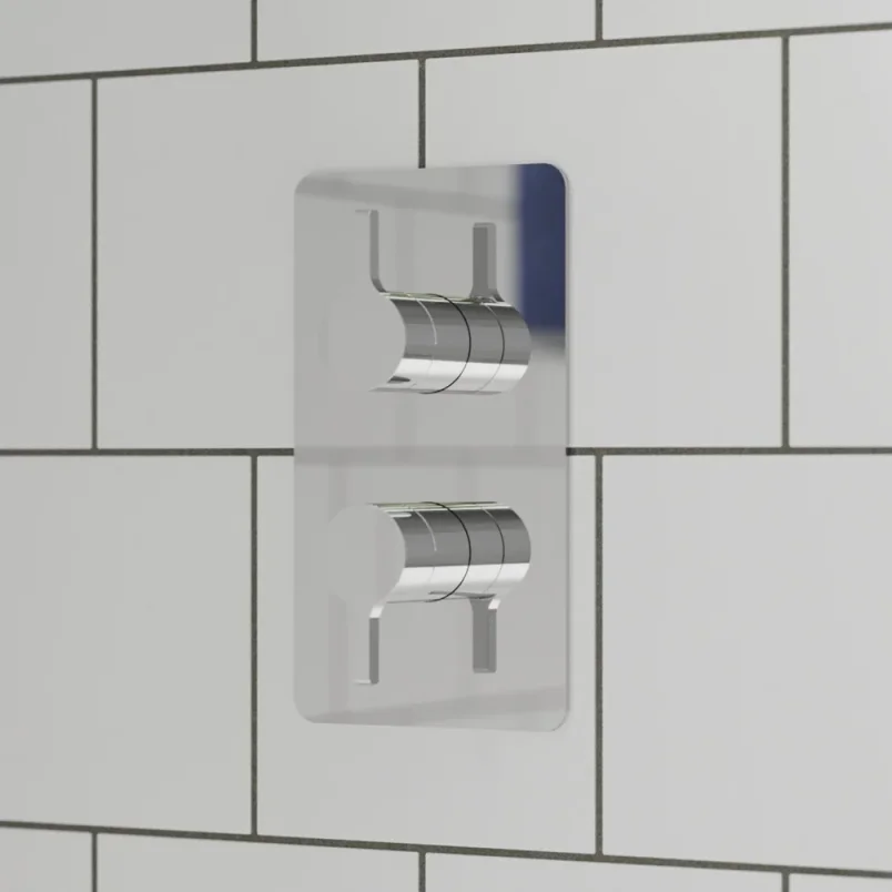 Britton Hoxton 2.0 Shower Mixer Without Diverter Including The Conceal Valve Chrome detail view - Image 2