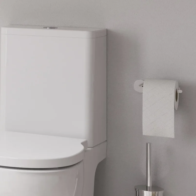 Britton Hoxton 2.0 Single Toilet Roll Holder Chrome detail view - Image 3