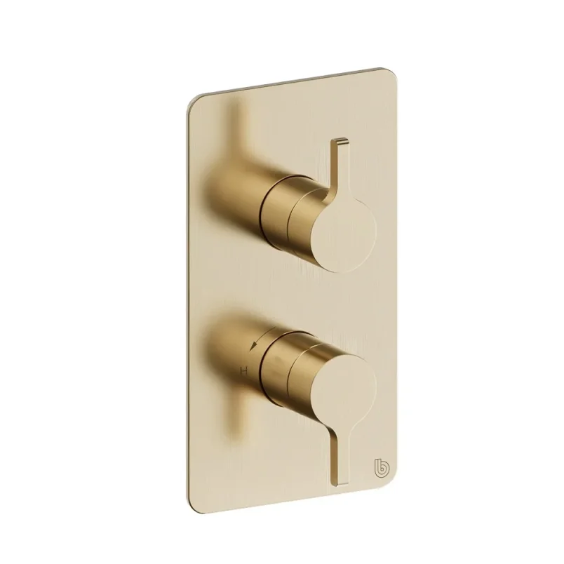Britton Hoxton 2.0 Shower Mixer With Diverter Including The Conceal Valve Brushed Brass detail view - Image 1