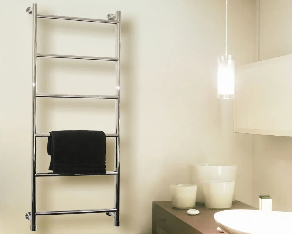 Vogue Vivid Integral Valve Towel Radiator Heating Only - Chrome 1100X500 - Image 1