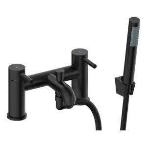 Britton Greenwich 2 Tap Hole Bath Shower Mixer Matt Black