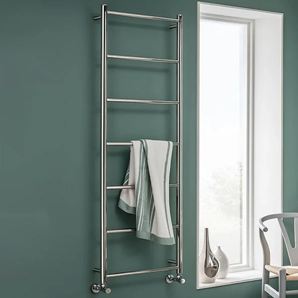 Vogue Galaxy Towel Radiator Heating Only - Polished Stainless Steel 1200X500