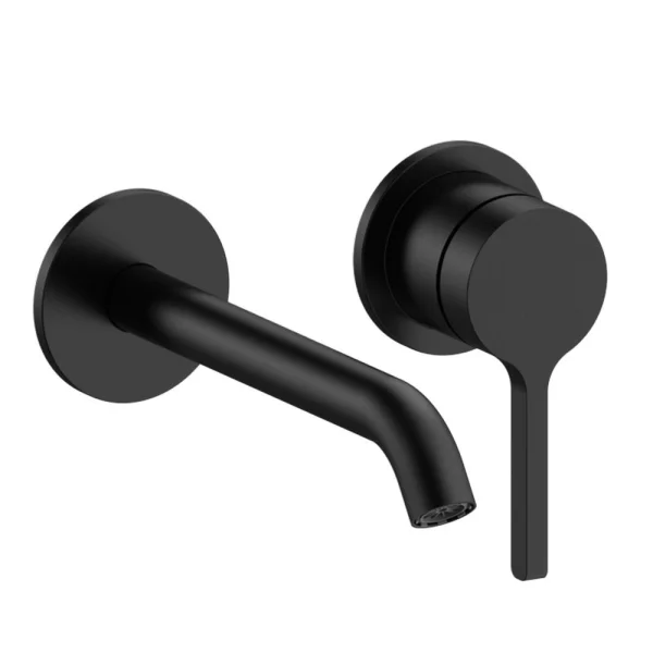 Britton Hoxton 2.0 2 Hole Wall Basin Mixer Matt Black