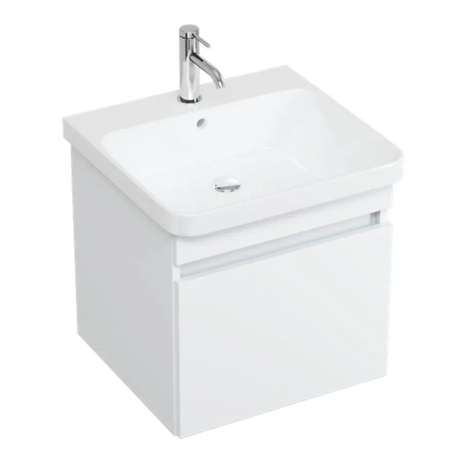 Britton Dalston Unit 500mm Matt White detail view - Image 1