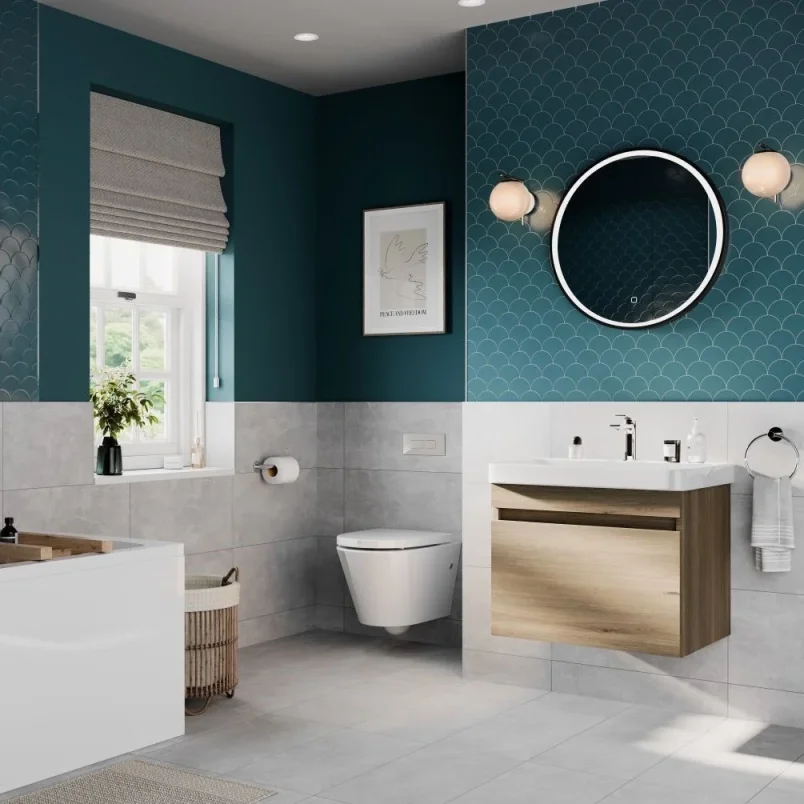 Britton Dalston Unit 600mm Golden Oak detail view - Image 2