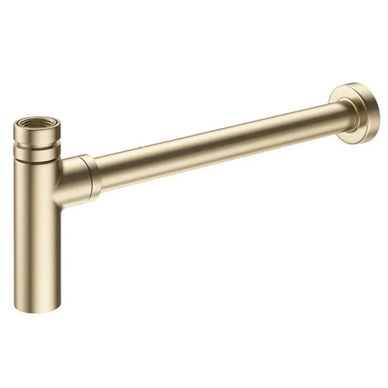 Britton Bottle Trap Brushed Brass detail view - Image 1