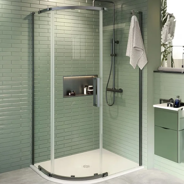 Crosswater Asura 8mm Quadrant Door 1200 x 900 Slate