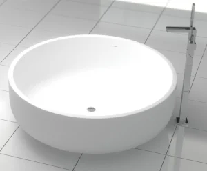 StoneKAST Oasis Double Ended Freestanding Bath 1350 x 1350mm Matt White