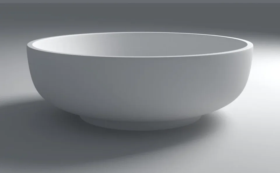 StoneKAST Oasis Double Ended Freestanding Bath 1350 x 1350mm Matt White - Image 4