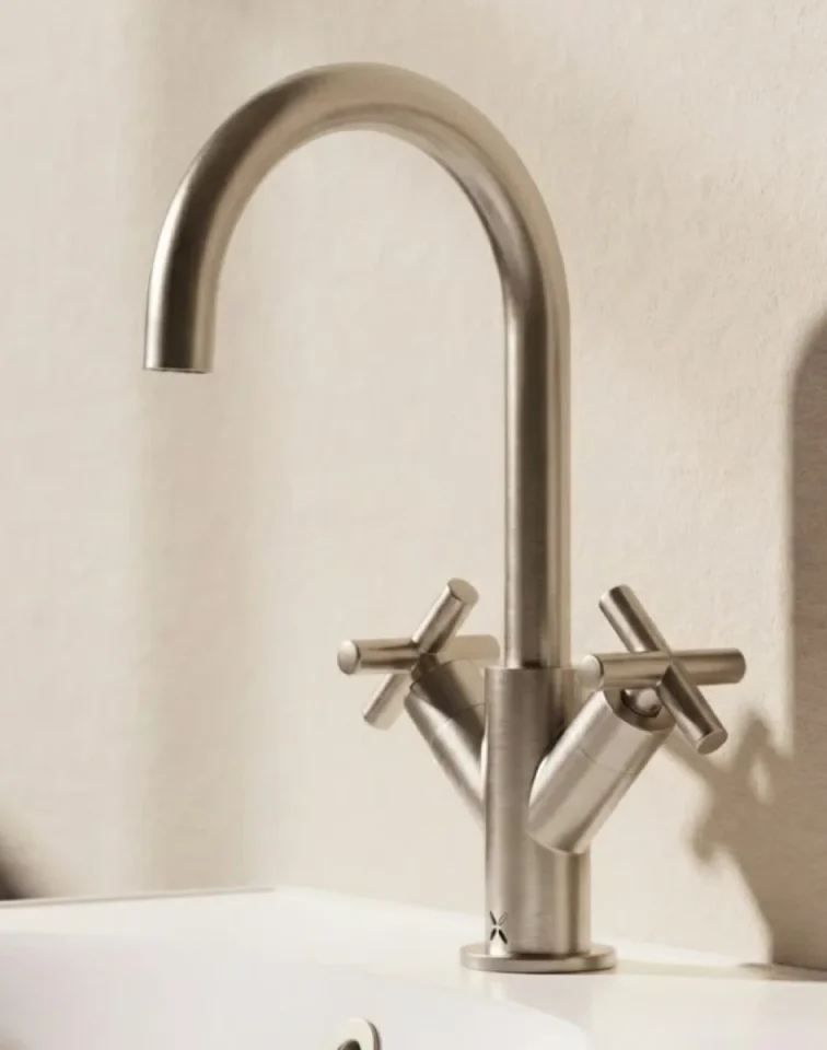 Crosswater MPRO Crosshead Basin Mono Brushed Nickel - Image 1