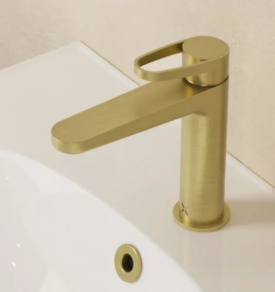 Crosswater Lazo Basin Monobloc Brushed Brass