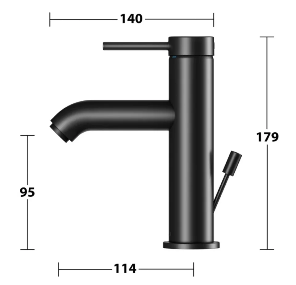 Keuco Ixmo Soft Single Lever Basin Mixer Tap 100 Matt Black (59502 372100) - Image 2