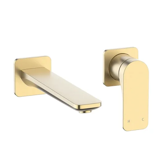 Crosswater Fuse 2 Hole Basin Set Brushed Brass detail view - Image 1