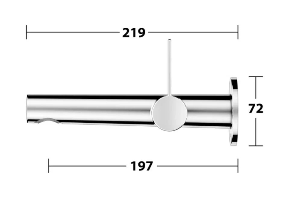 Keuco Ixmo Pure Wall Mounted 219mm Single Lever Basin Mixer Tap Chrome - Image 2