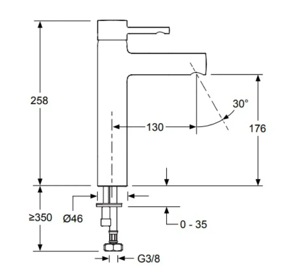 Kohler CUFF TALL WASHBASIN SC MIX W/O WASTECH - Image 2