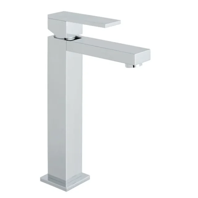 Vado Notion Extended Mono Basin Mixer Smooth Bodied Single Lever Deck Mounted With Honeycomb Flow Regulator (no Waste) Chrome detail view - Image 1