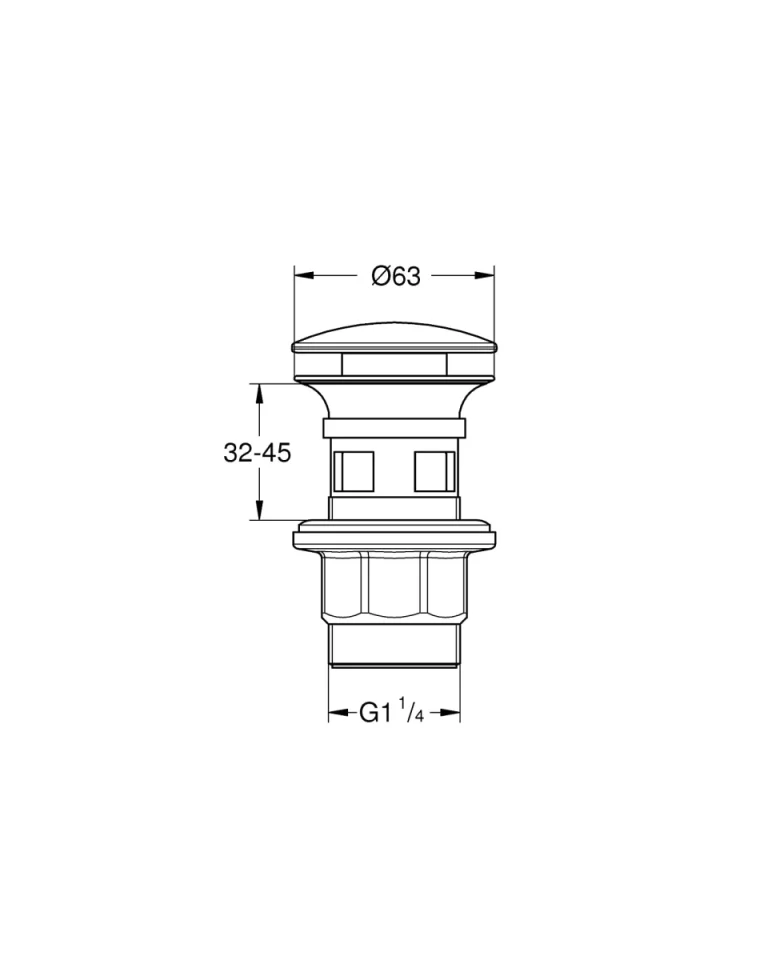 Grohe 40824 Clicker Waste detail view - Image 5